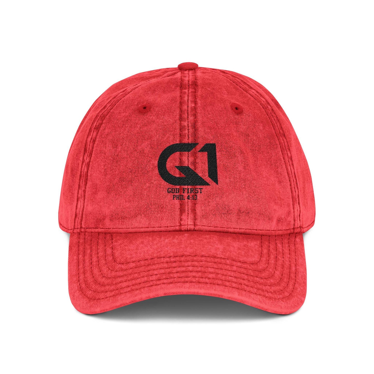 Vintage Embroidered Cap - God First Hat