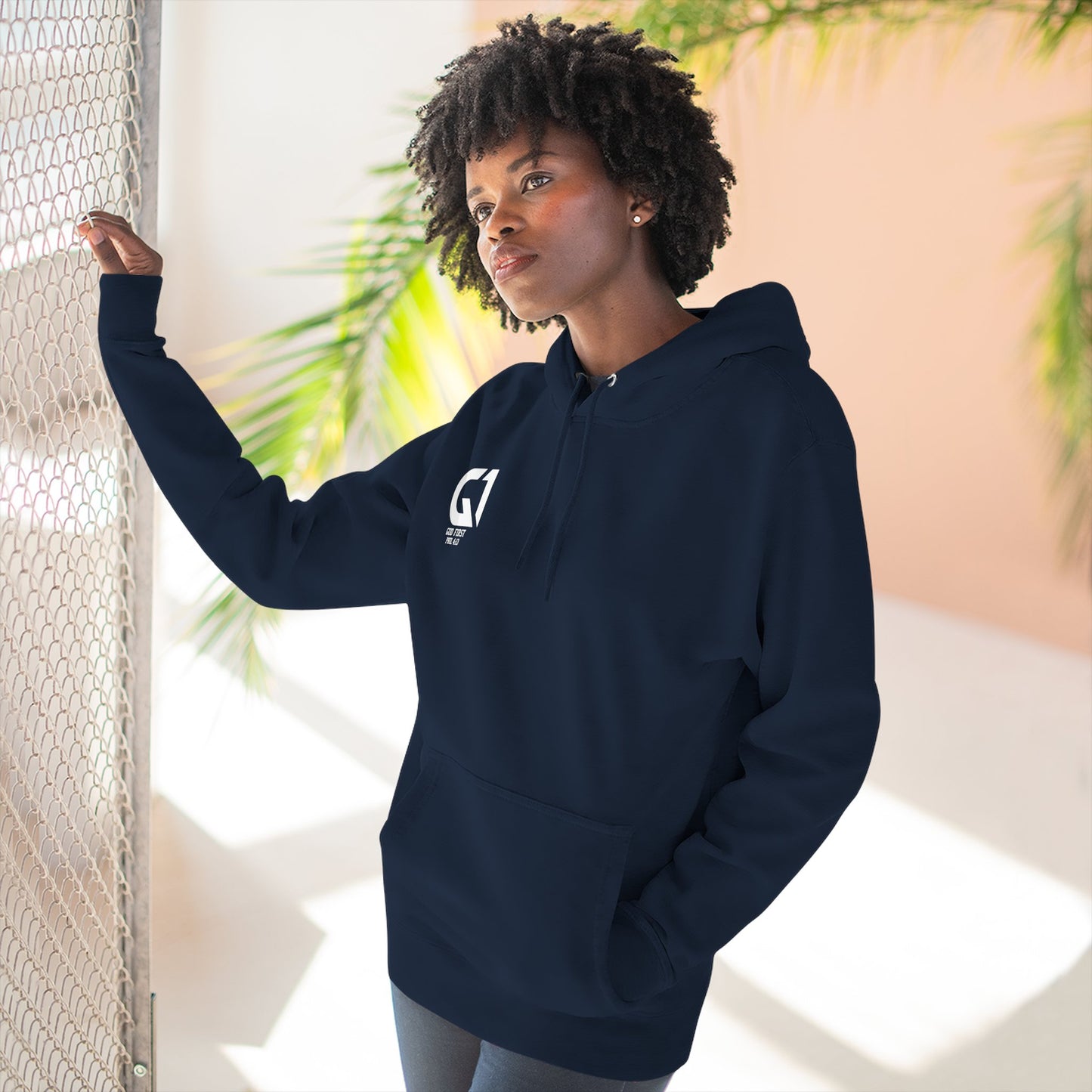 Inspirational Three-Panel Fleece Hoodie, Motivational Sweatshirt, Faith-Based Apparel, Casual Christian Wear, Gift for Him/Her