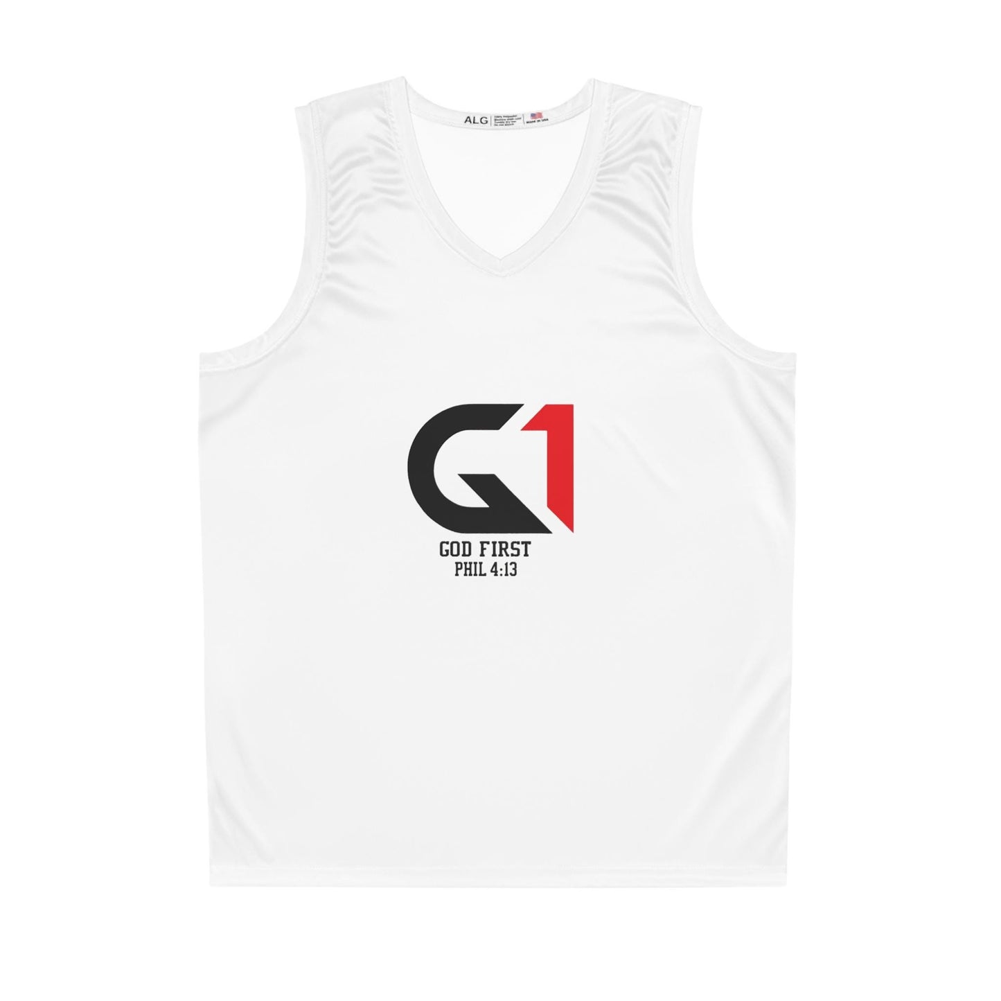 Inspirational Basketball Jersey - 'God First Phil 4:13' Sportswear