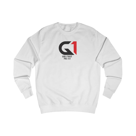 Faith-Inspired Unisex Sweatshirt - God First, Philippians 4:13, Inspirational Gift, Cozy Style, Christian Apparel, Casual