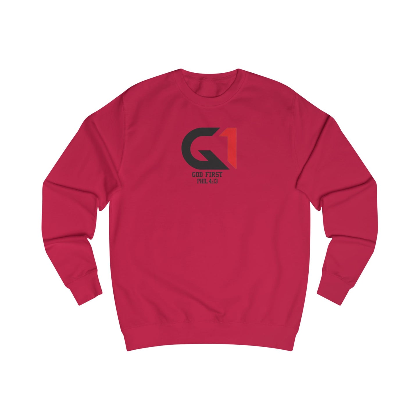 Faith-Inspired Unisex Sweatshirt - God First, Philippians 4:13, Inspirational Gift, Cozy Style, Christian Apparel, Casual
