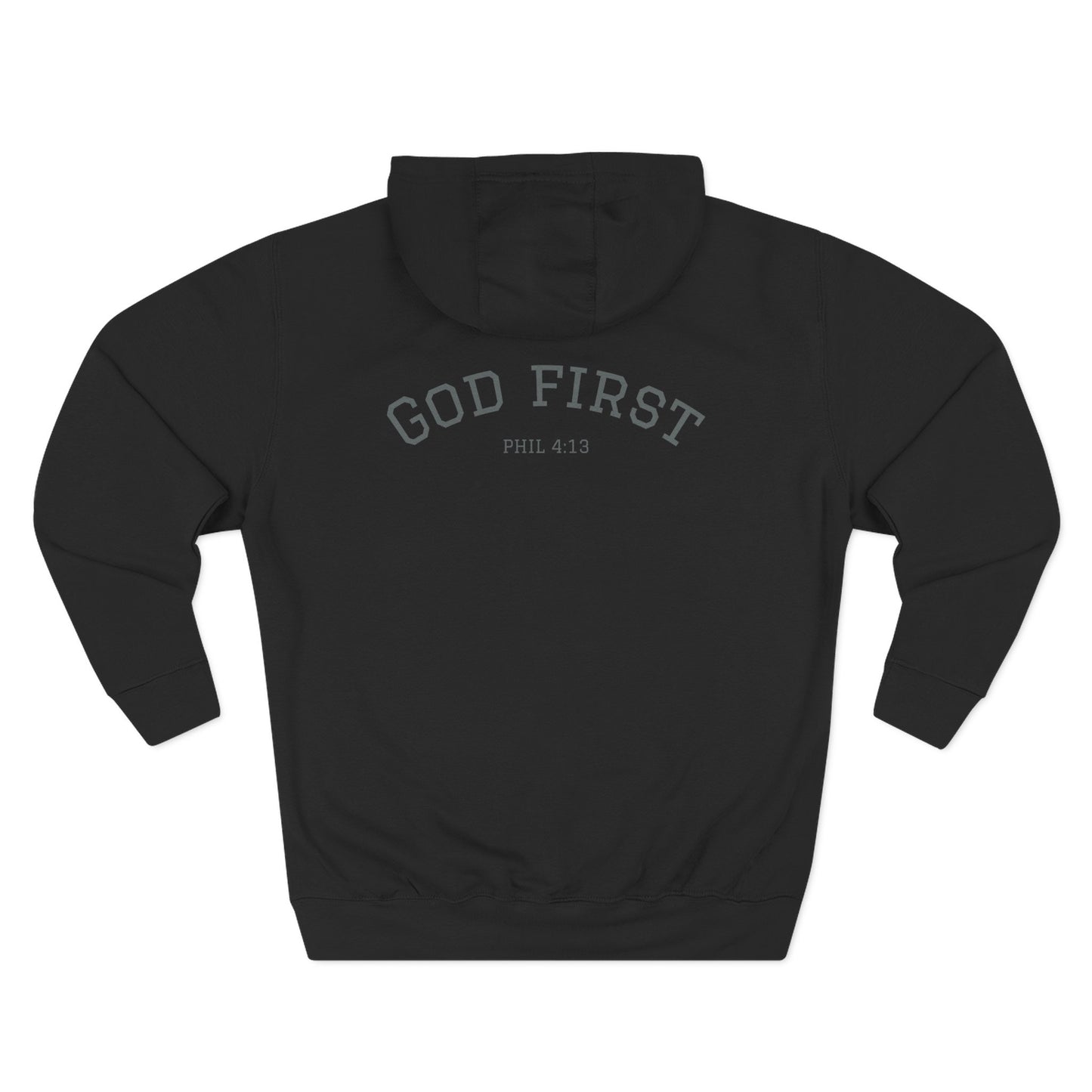 Inspirational Three-Panel Fleece Hoodie, Motivational Sweatshirt, Faith-Based Apparel, Casual Christian Wear, Gift for Him/Her