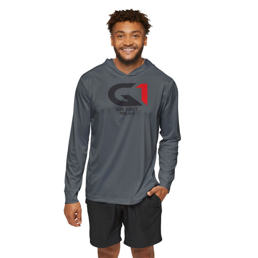 Men's Sports Warmup Hoodie - Motivation to Perform, Activewear, Gym Gear, Fitness Gift, Team Apparel, Religious Inspiration