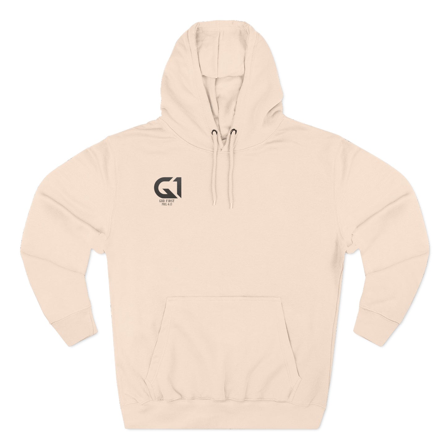 Inspirational Three-Panel Fleece Hoodie, Motivational Sweatshirt, Faith-Based Apparel, Casual Christian Wear, Gift for Him/Her