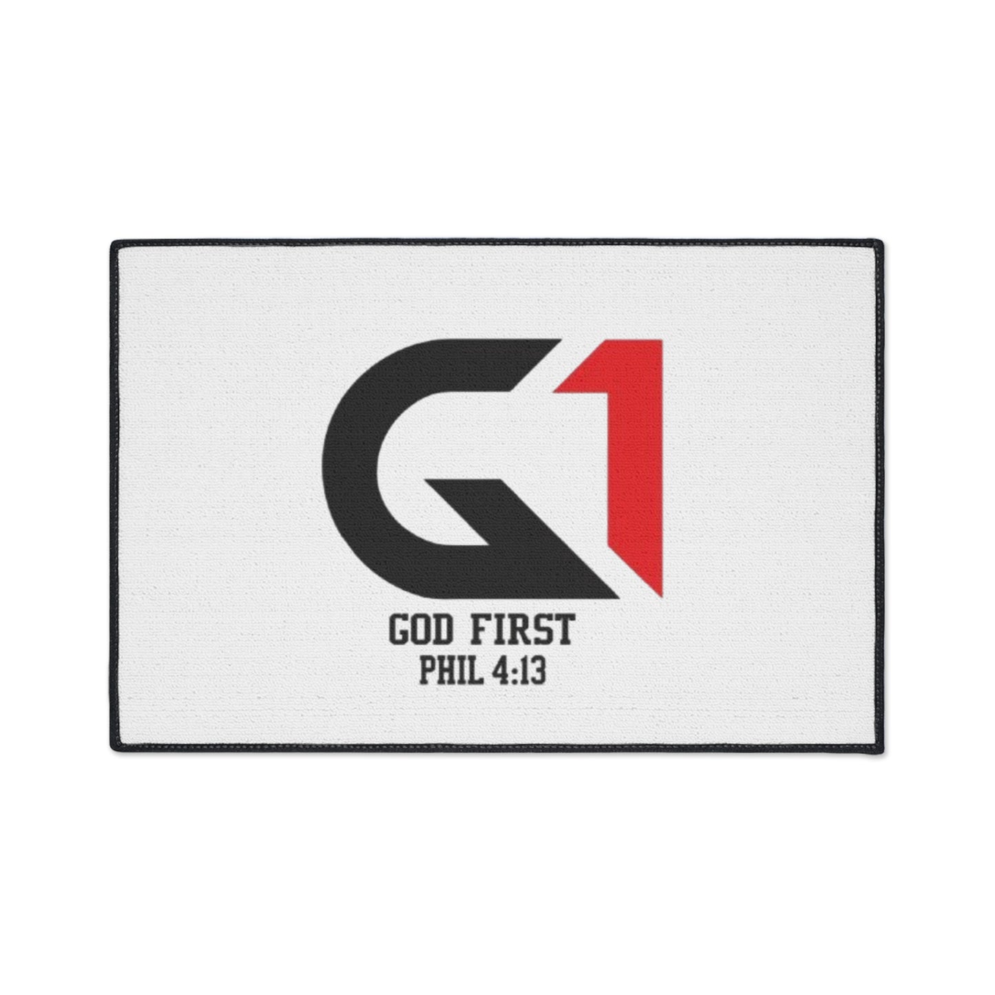 Inspirational Heavy Duty Floor Mat - Non-Slip Rug for Entryway, Gym, or Home Decor - 'God First' Design - Motivational Gift, Christian [...]