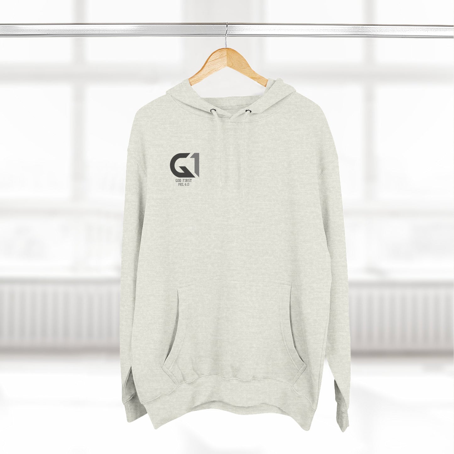 Inspiring Three Panel Fleece Hoodie, Motivational Sweatshirt, Faith-Based Apparel, Casual Christian Wear, Gift for Him/Her