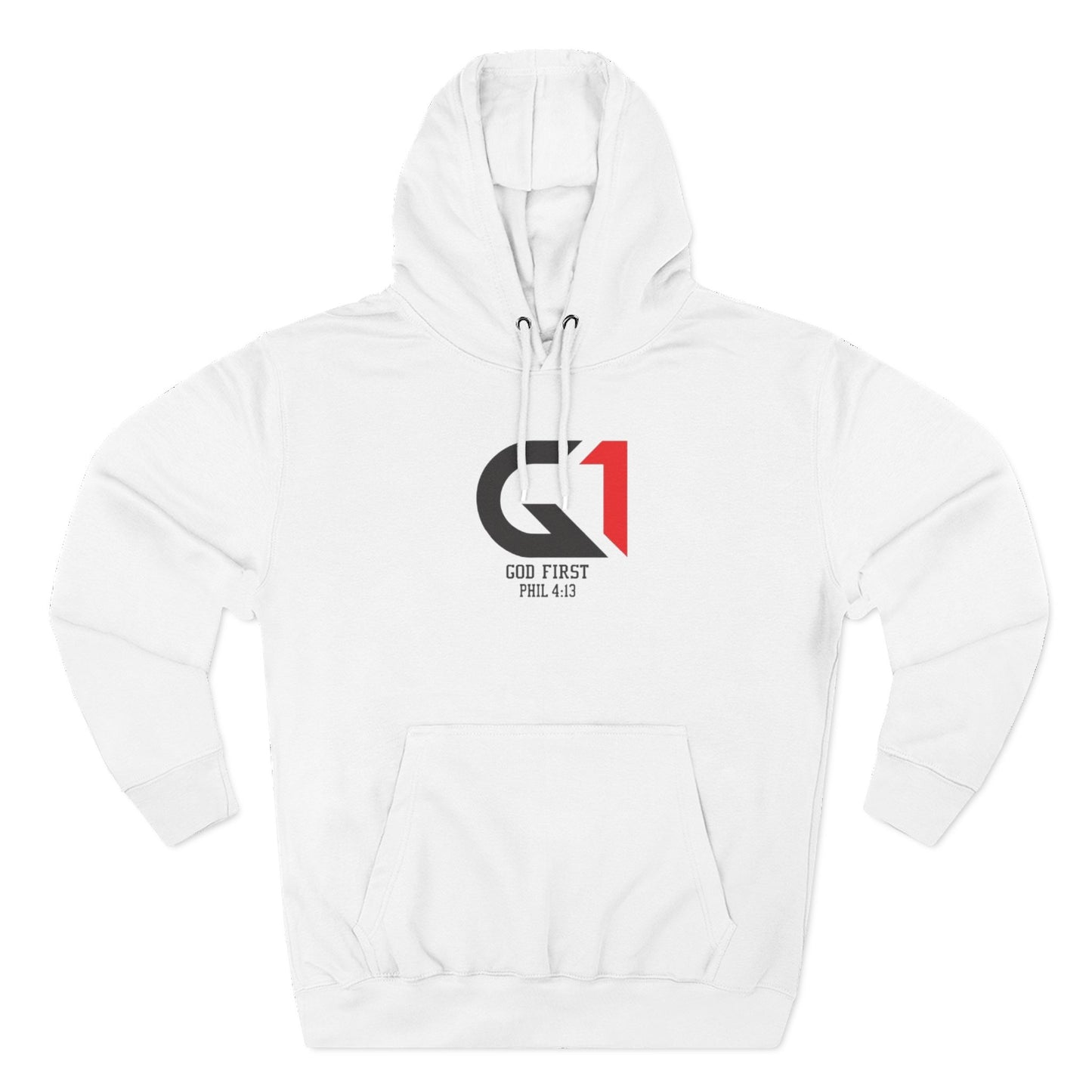 God First Three-Panel Fleece Hoodie - Casual Wear, Inspirational Sweatshirt, Soft Pullover, Faith-Based Apparel, Religious