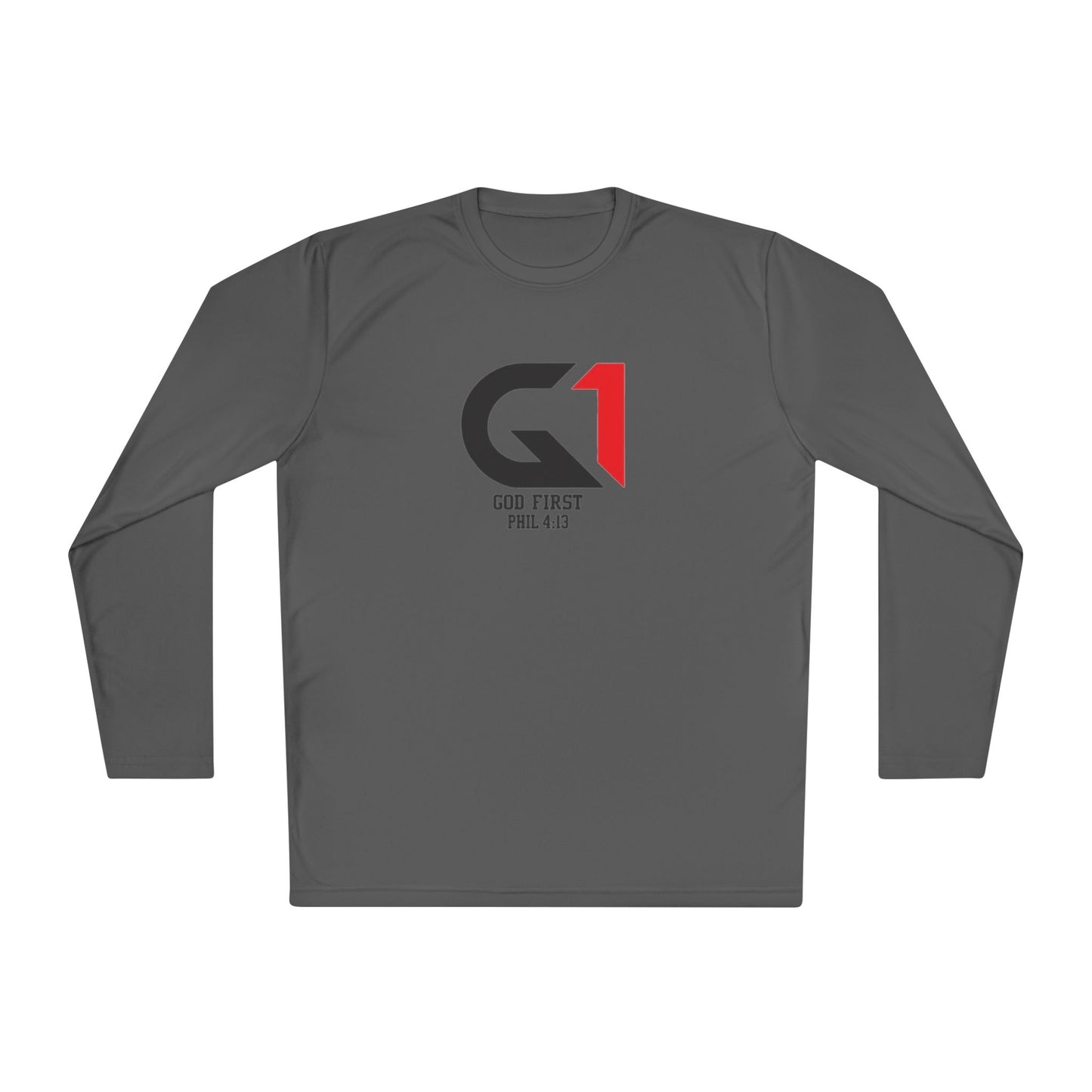 "God First" Unisex Lightweight Long Sleeve Tee - Perfect for Casual Wear, Gym, Gifts, and Everyday Comfort