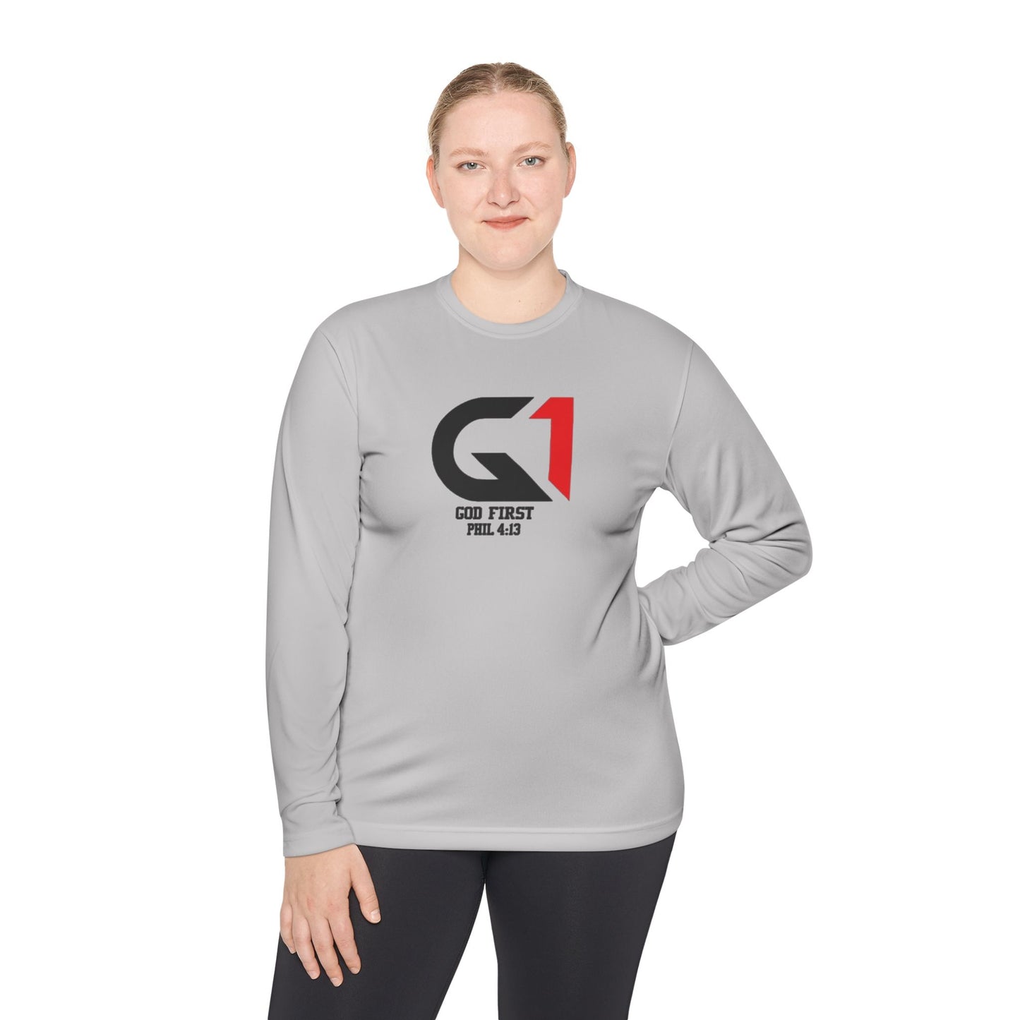 "God First" Unisex Lightweight Long Sleeve Tee - Perfect for Casual Wear, Gym, Gifts, and Everyday Comfort