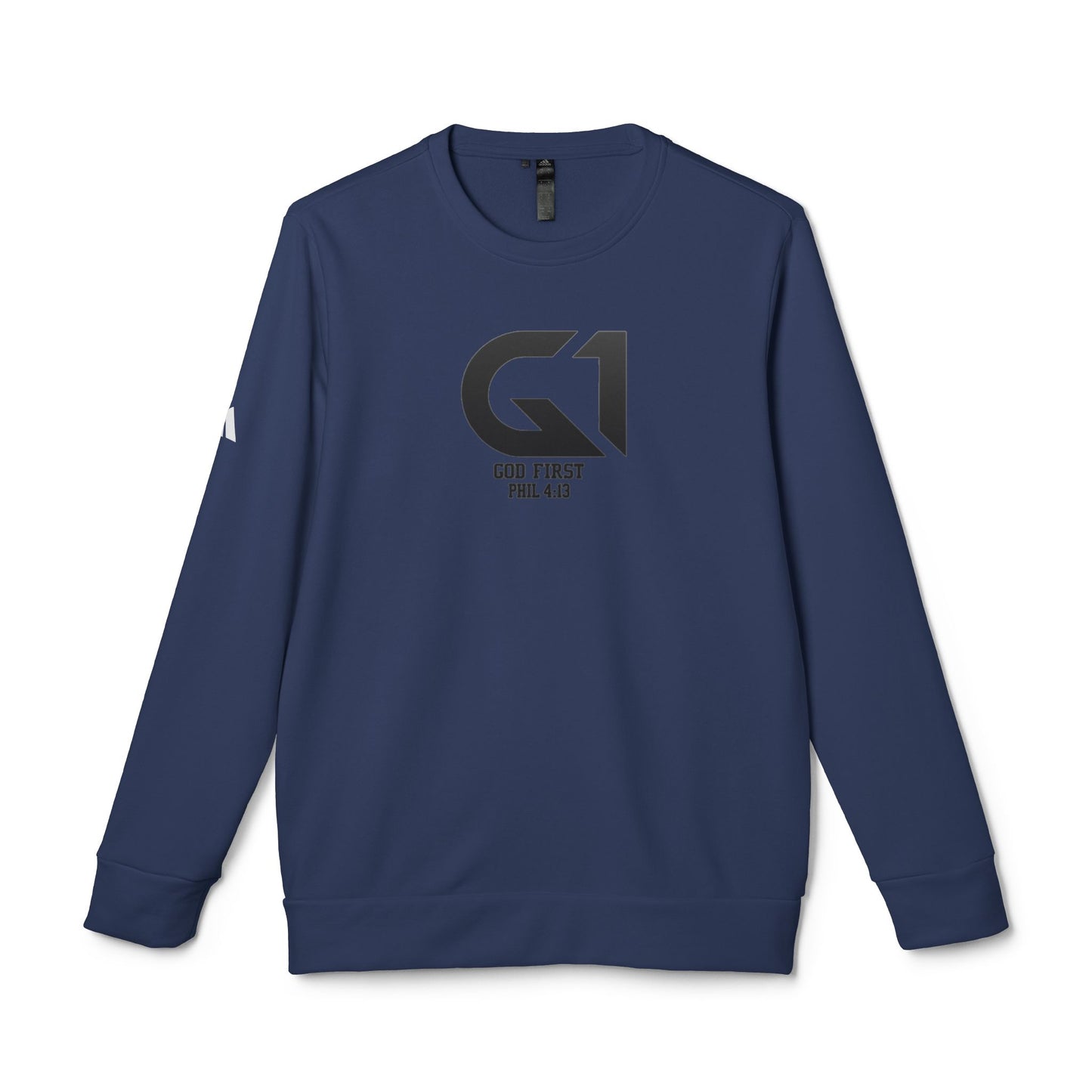 Unisex Fleece Crewneck Sweatshirt - God First, Faith Apparel, Comfort Wear, Inspirational Gift, Casual Fashion