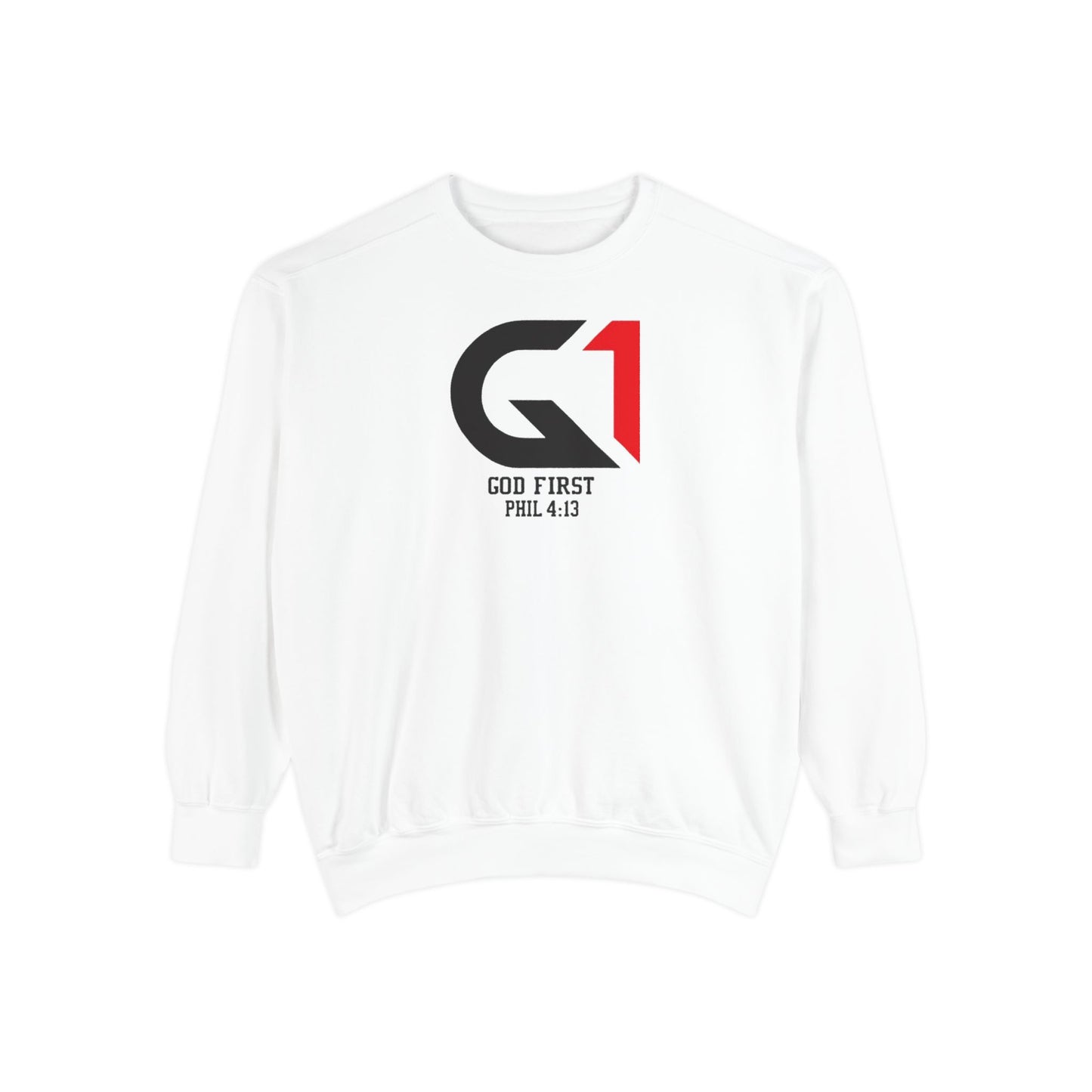 Unisex God First Sweatshirt | Inspirational Fashion | Casual Wear | Christian Gift | Motivational Apparel