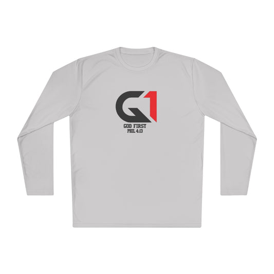"God First" Unisex Lightweight Long Sleeve Tee - Perfect for Casual Wear, Gym, Gifts, and Everyday Comfort