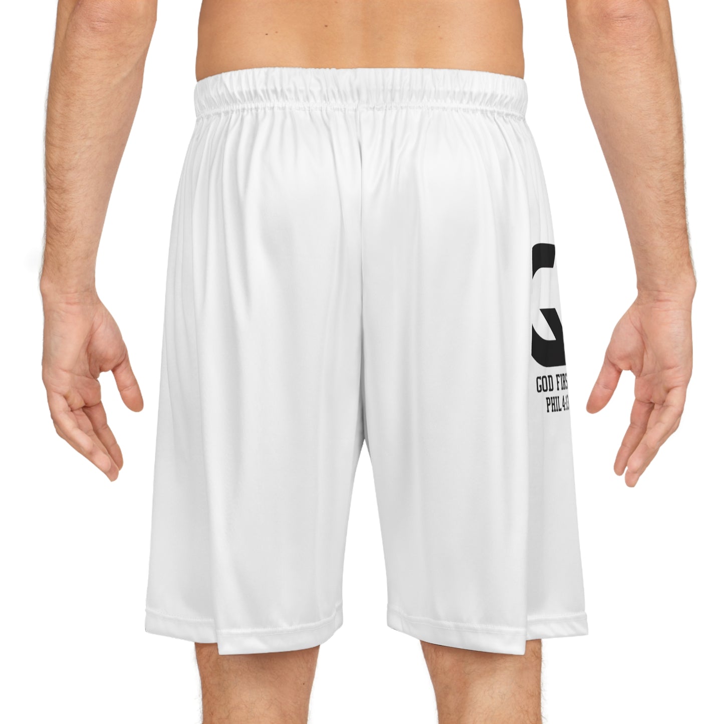 Inspirational Basketball Shorts - God First - Athletic Sportswear