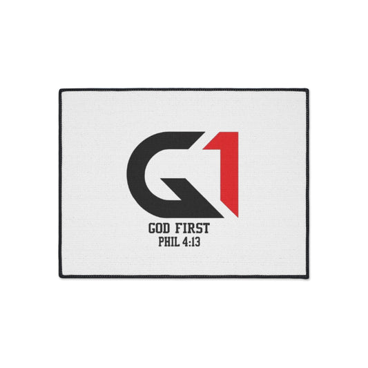Inspirational Heavy Duty Floor Mat - Non-Slip Rug for Entryway, Gym, or Home Decor - 'God First' Design - Motivational Gift, Christian [...]