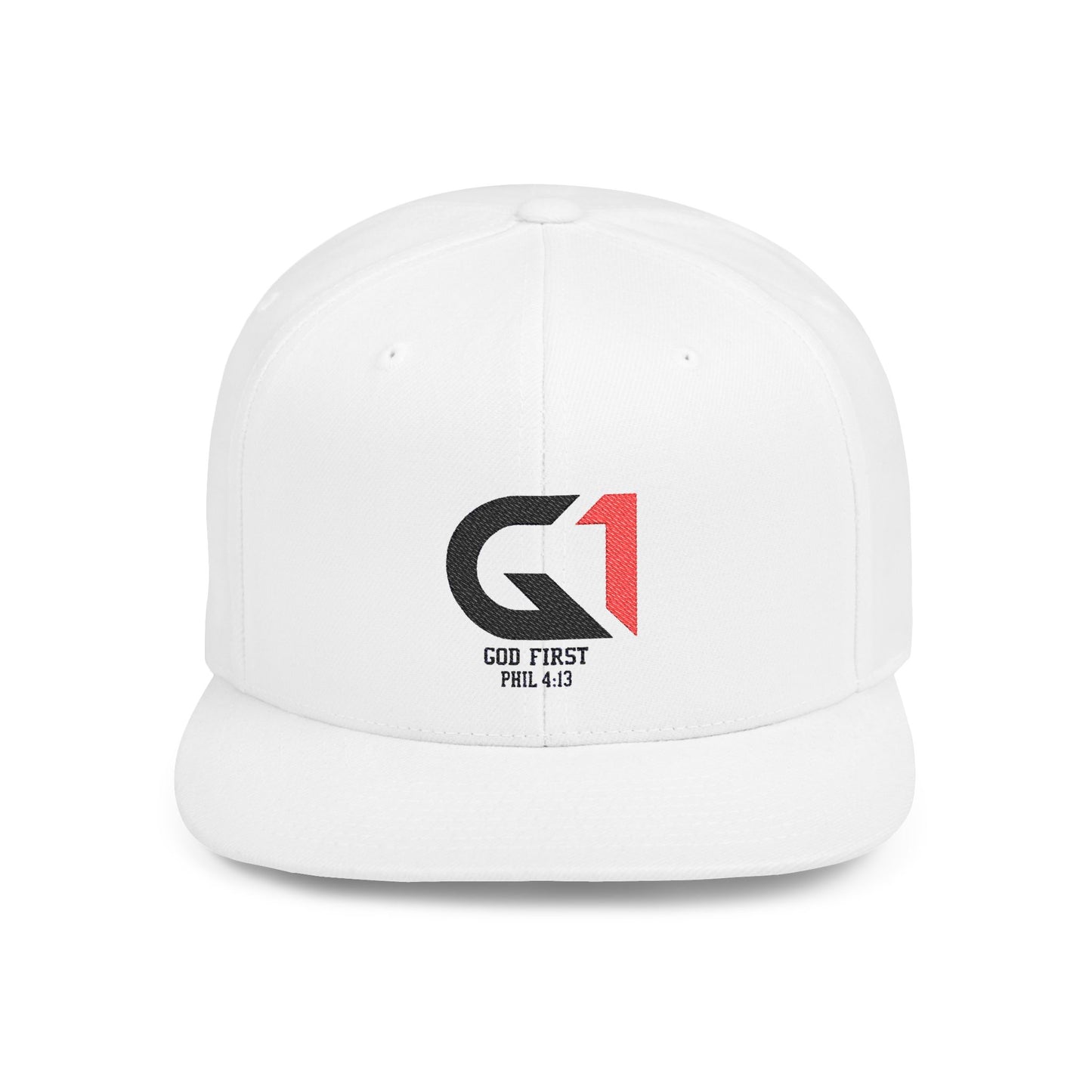 God First Flat Bill Snapback Cap - Stylish and Inspirational Headwear