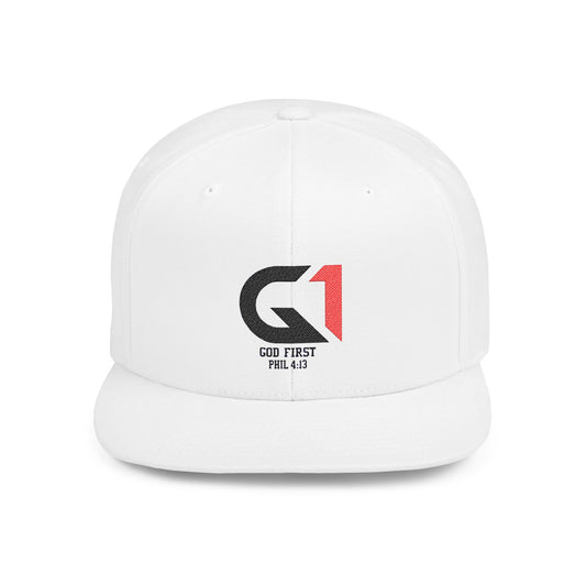 God First Flat Bill Snapback Cap - Stylish and Inspirational Headwear