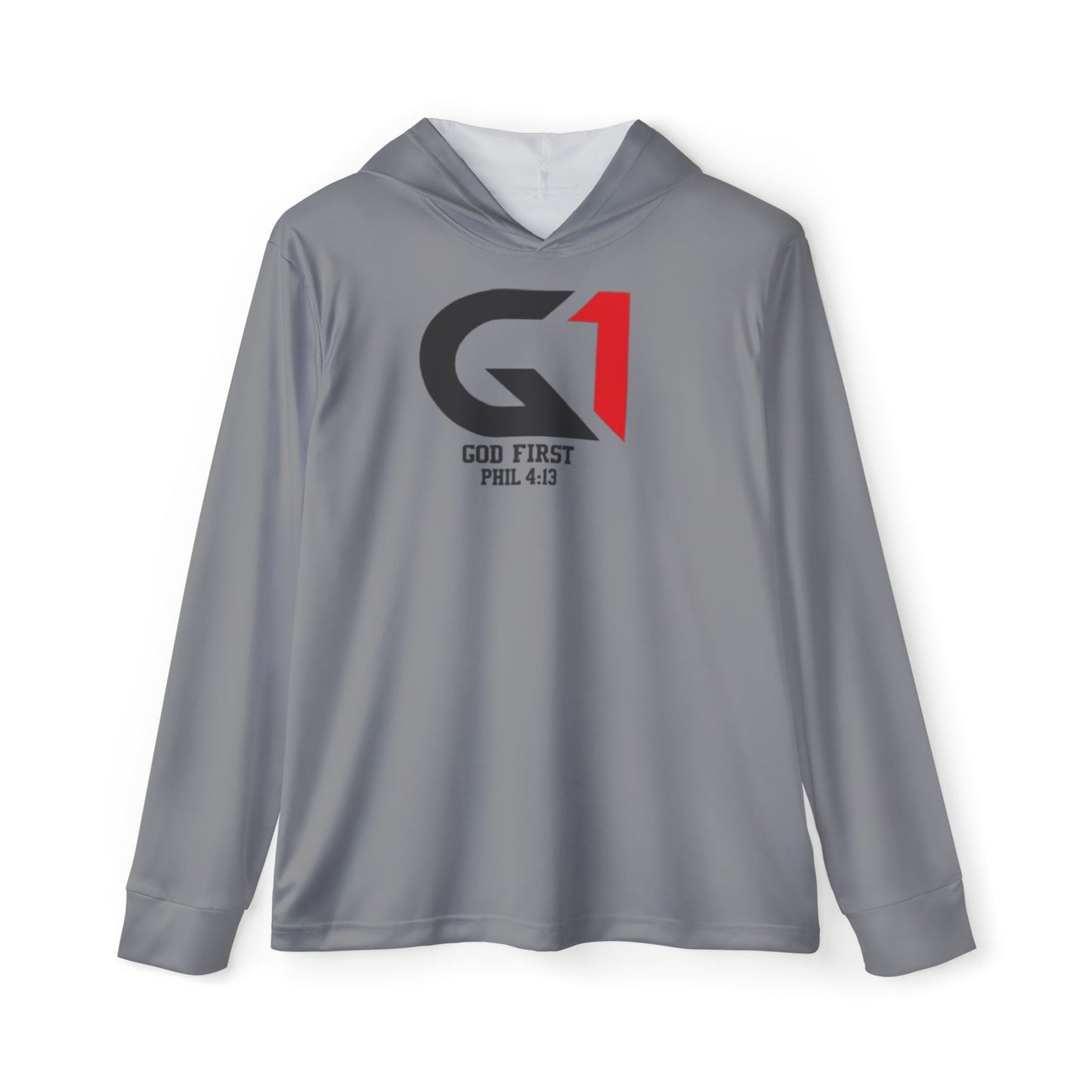 Men's Sports Hoodie | God First AOP Design, Athletic Apparel, Motivational Hoodie, Gift for Athletes, workout gear, Faith-Based Clothing