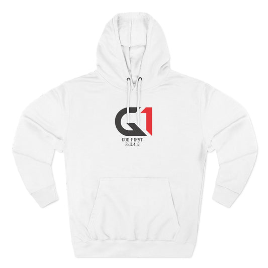 Inspirational Fleece Hoodie, Cozy Christian Apparel, God First Gift, Motivational Sweatshirt, Relaxed Style Hoodie
