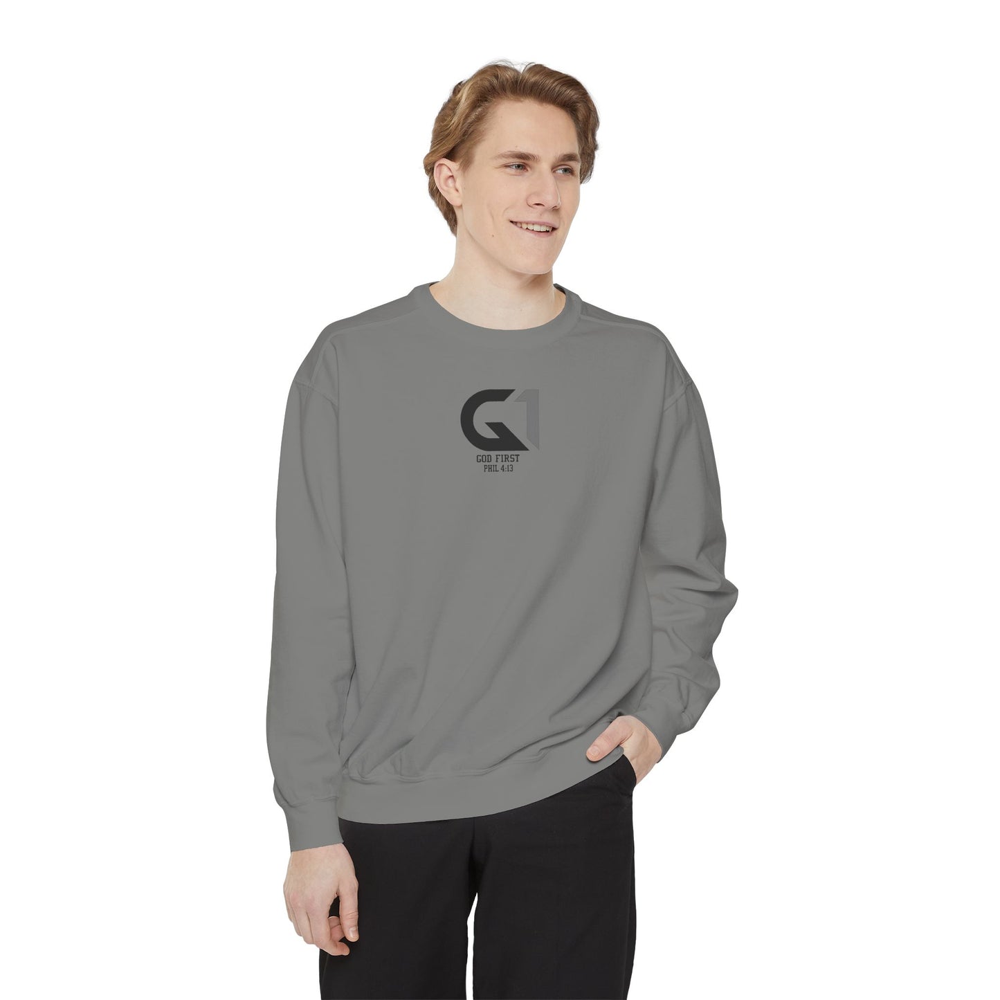 Cool Casual Unisex Garment-Dyed Sweatshirt