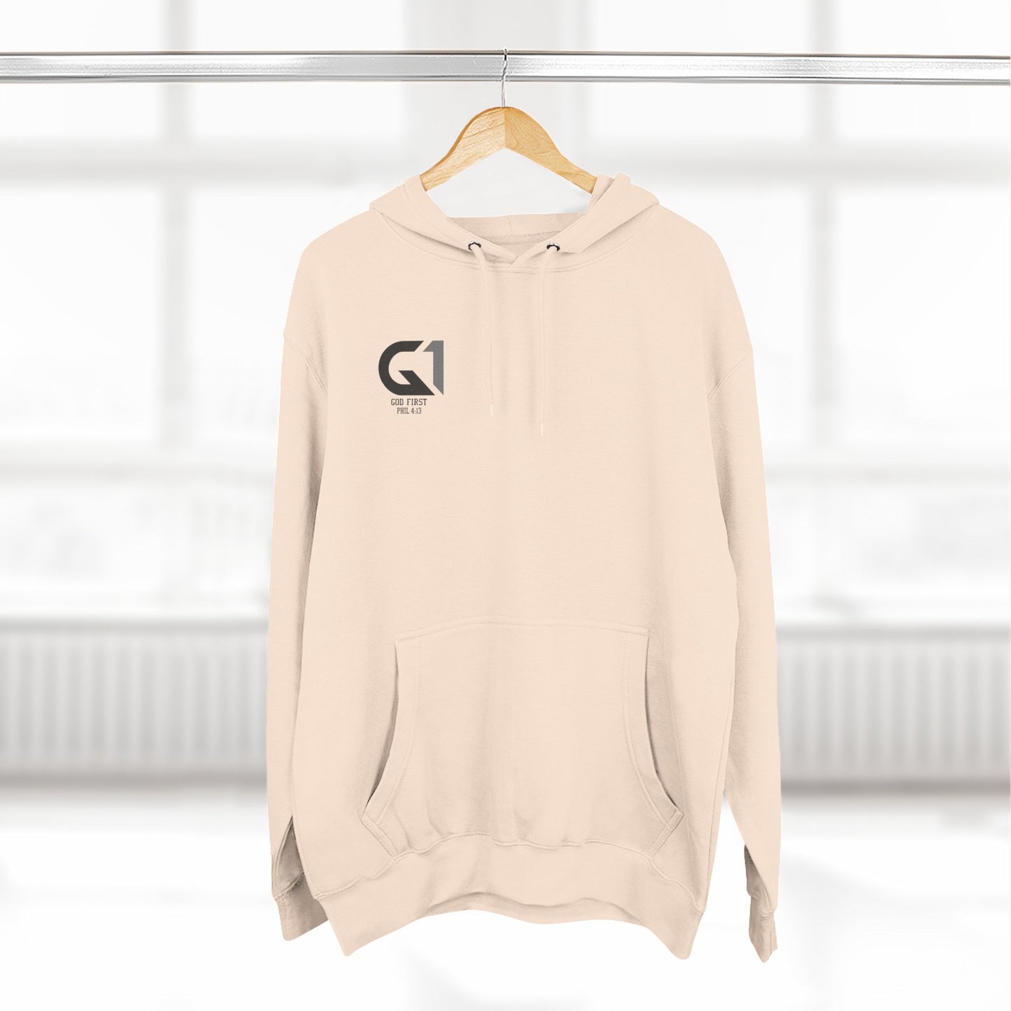 Inspiring Three Panel Fleece Hoodie, Motivational Sweatshirt, Faith-Based Apparel, Casual Christian Wear, Gift for Him/Her