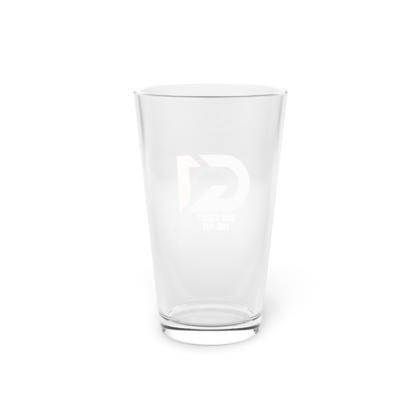 Inspirational 16oz Pint Glass - 'God First' Design, Perfect for Celebrations