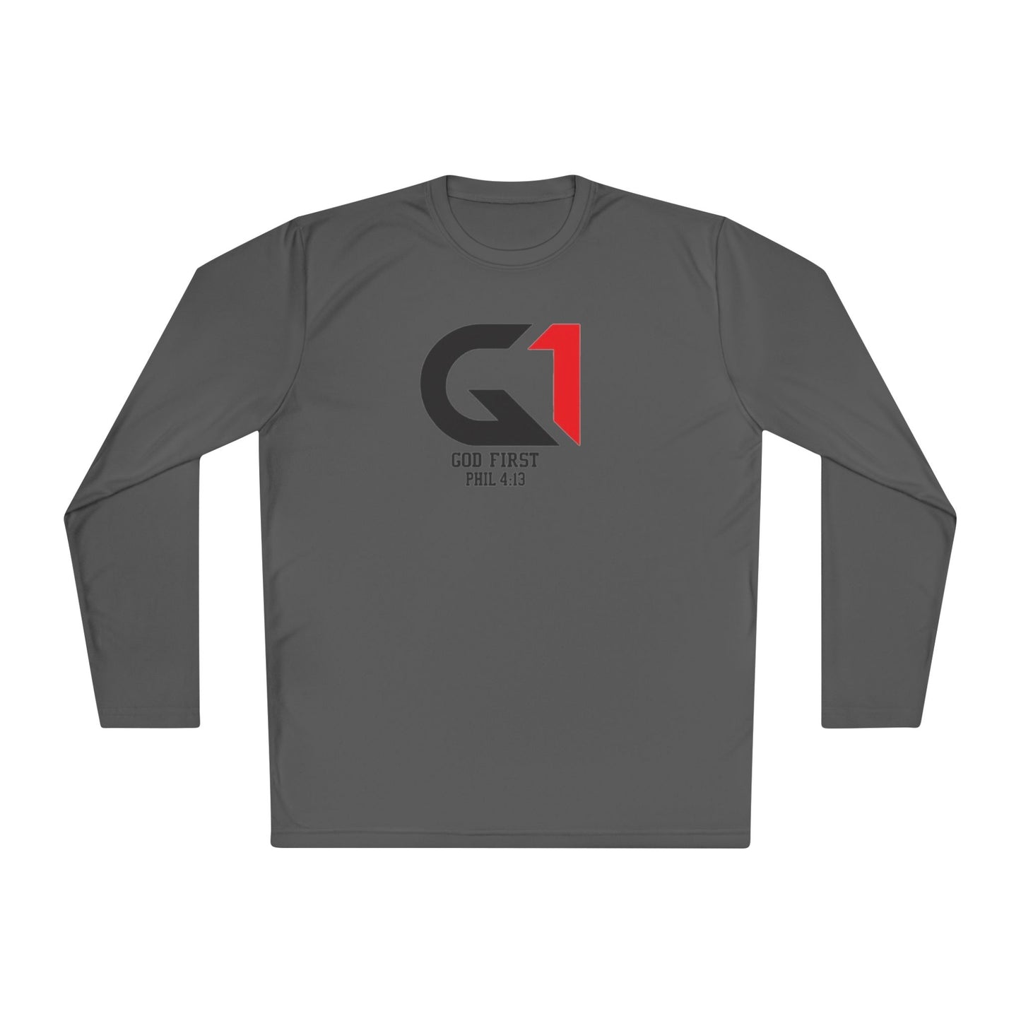 Faith-Inspired Unisex Long Sleeve Tee, Motivational Top for Everyday Wear, Perfect for Casual Outings, Inspirational Gift, God First Apparel