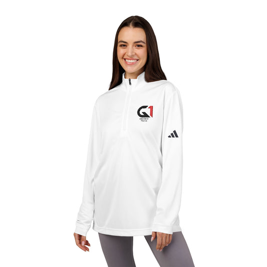 adidas® Embroidered Quarter-Zip Pullover for Active Lifestyle