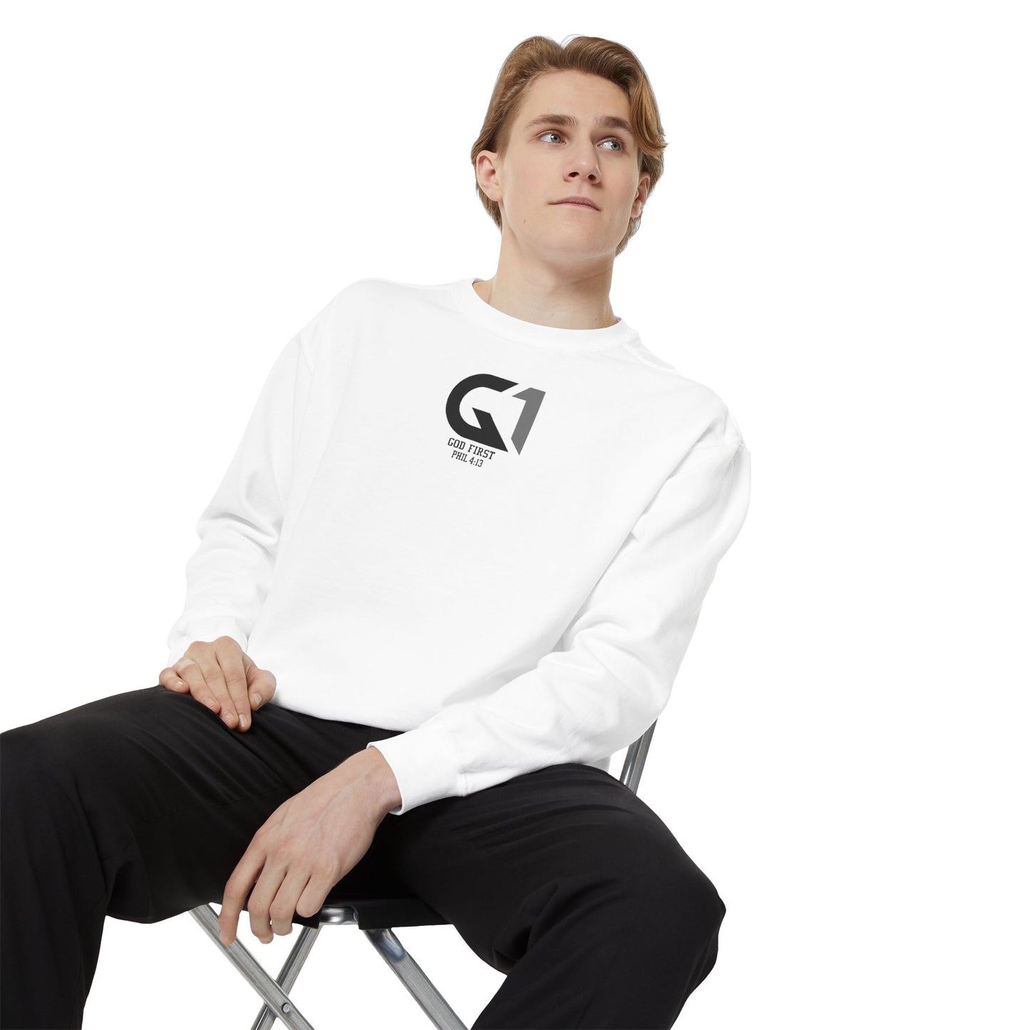 Cool Casual Unisex Garment-Dyed Sweatshirt