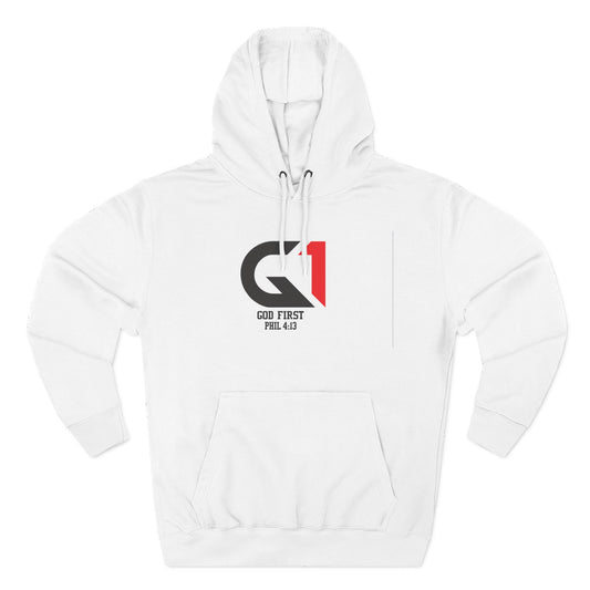 Inspirational Fleece Hoodie, Cozy Christian Apparel, God First Gift, Motivational Sweatshirt, Relaxed Style Hoodie