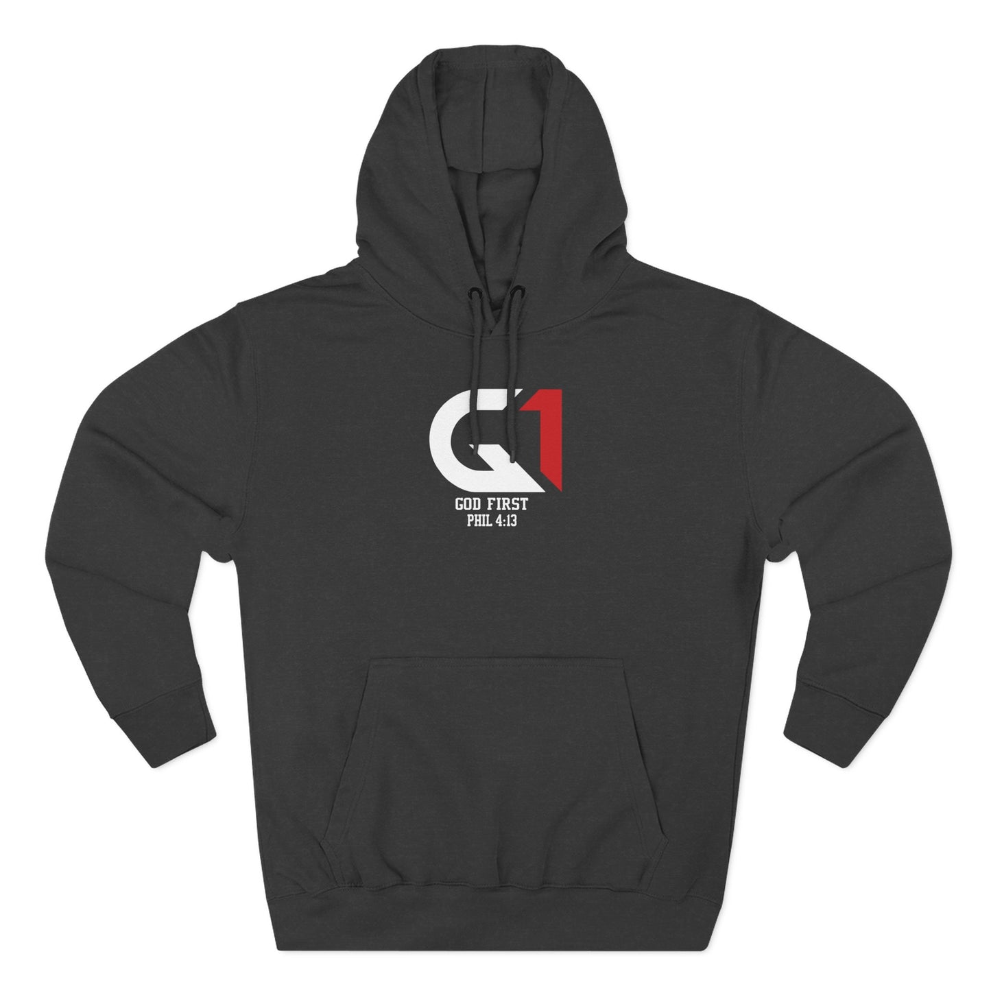 Inspirational God First Hoodie, Fleece Sweatshirt, Casual Streetwear, Gift for Believers, Comfy Layering Piece