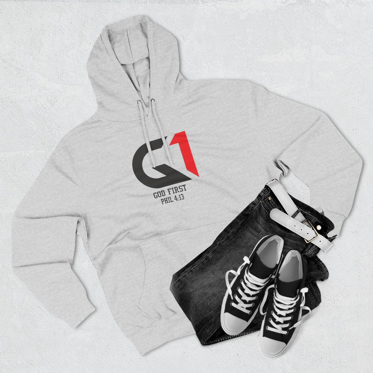 Faith-Driven Fleece Hoodie - God First, Inspirational Wear for Men and Women, Perfect for Casual Days, Gift for Graduations, Holidays, [...]