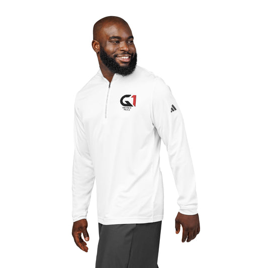 adidas® Embroidered Quarter-Zip Pullover for Active Lifestyle