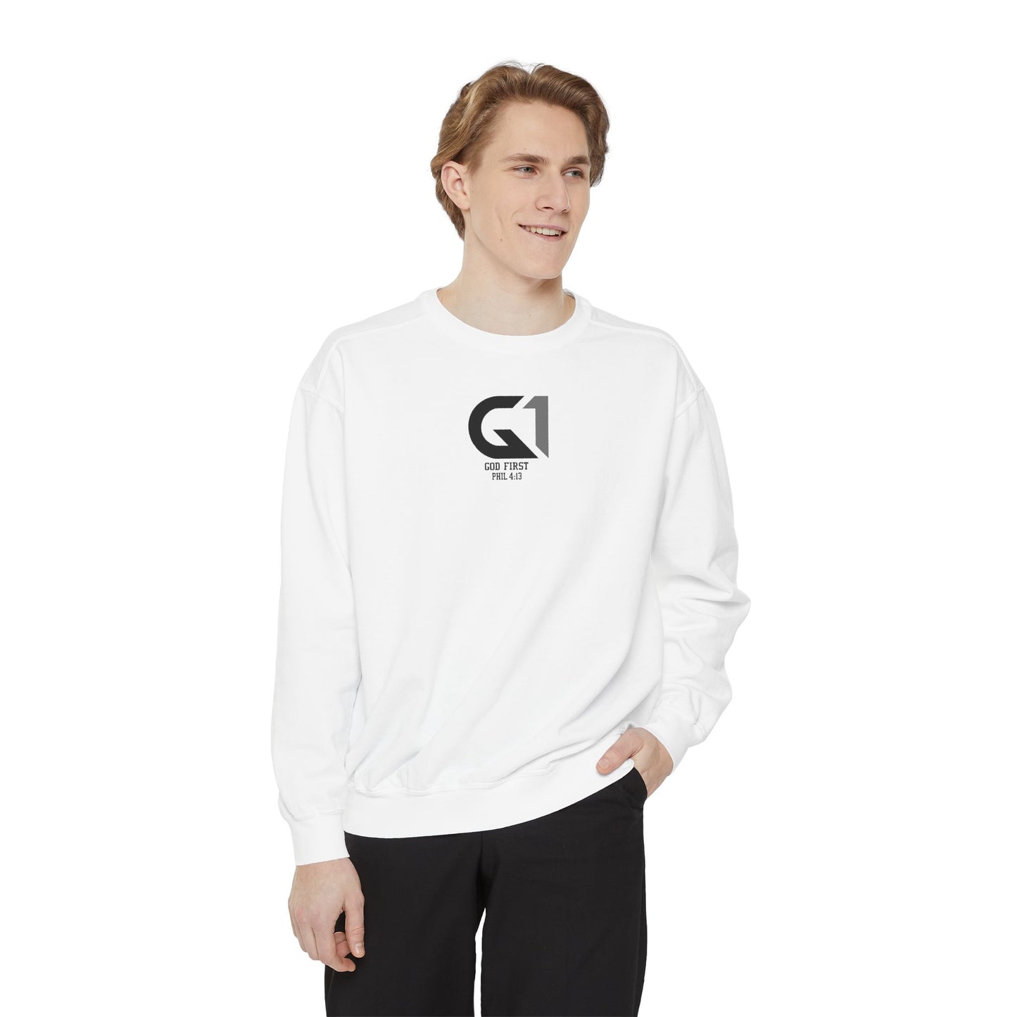 Cool Casual Unisex Garment-Dyed Sweatshirt