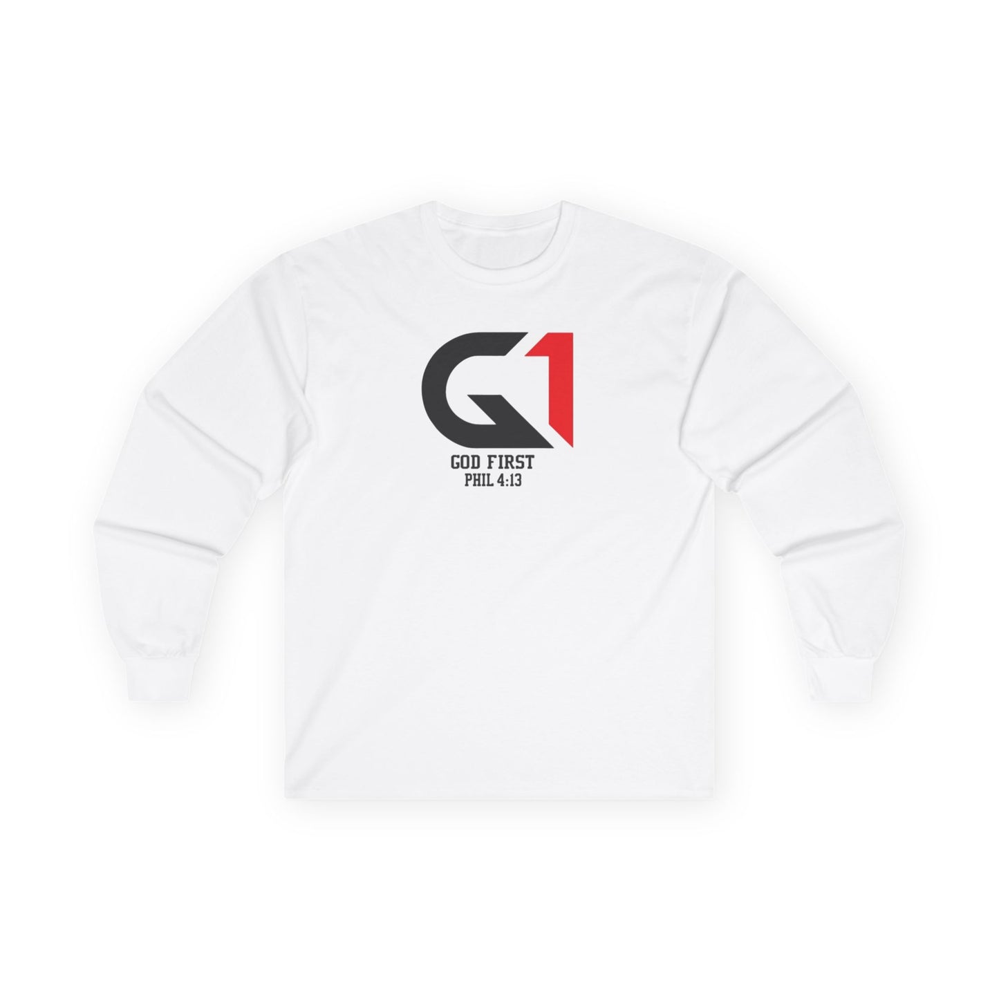 Inspirational Long Sleeve Tee, God First Shirt, Faith-Based Apparel, Christian Gift, Casual Wear, Unisex Clothing