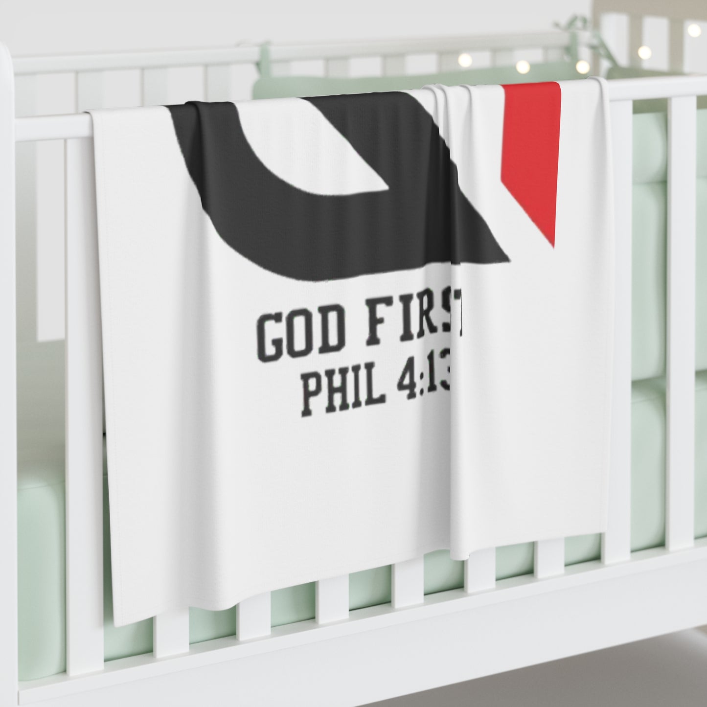 Baby Swaddle Blanket with Motivational Scripture Design | Cozy Infant Wrap, Newborn Gift, Nursery Essential, Baby Shower Present