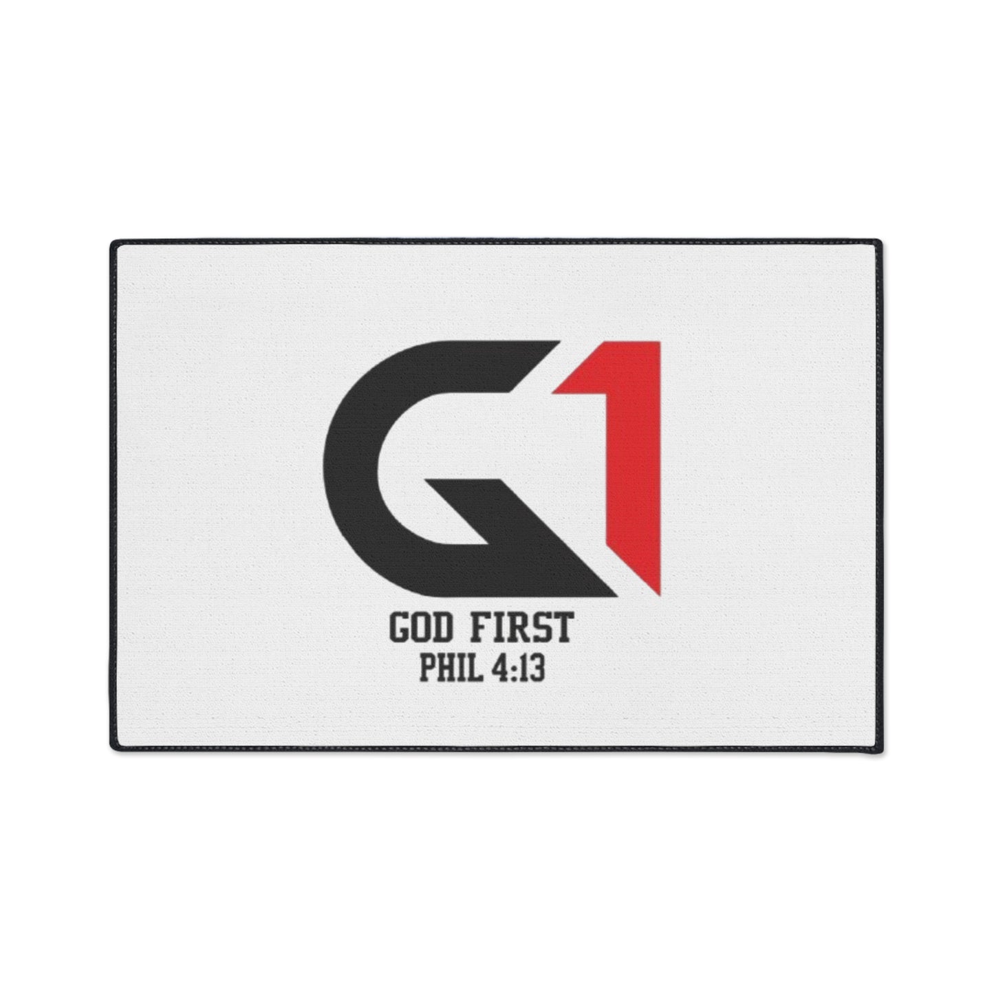 Inspirational Heavy Duty Floor Mat - Non-Slip Rug for Entryway, Gym, or Home Decor - 'God First' Design - Motivational Gift, Christian [...]