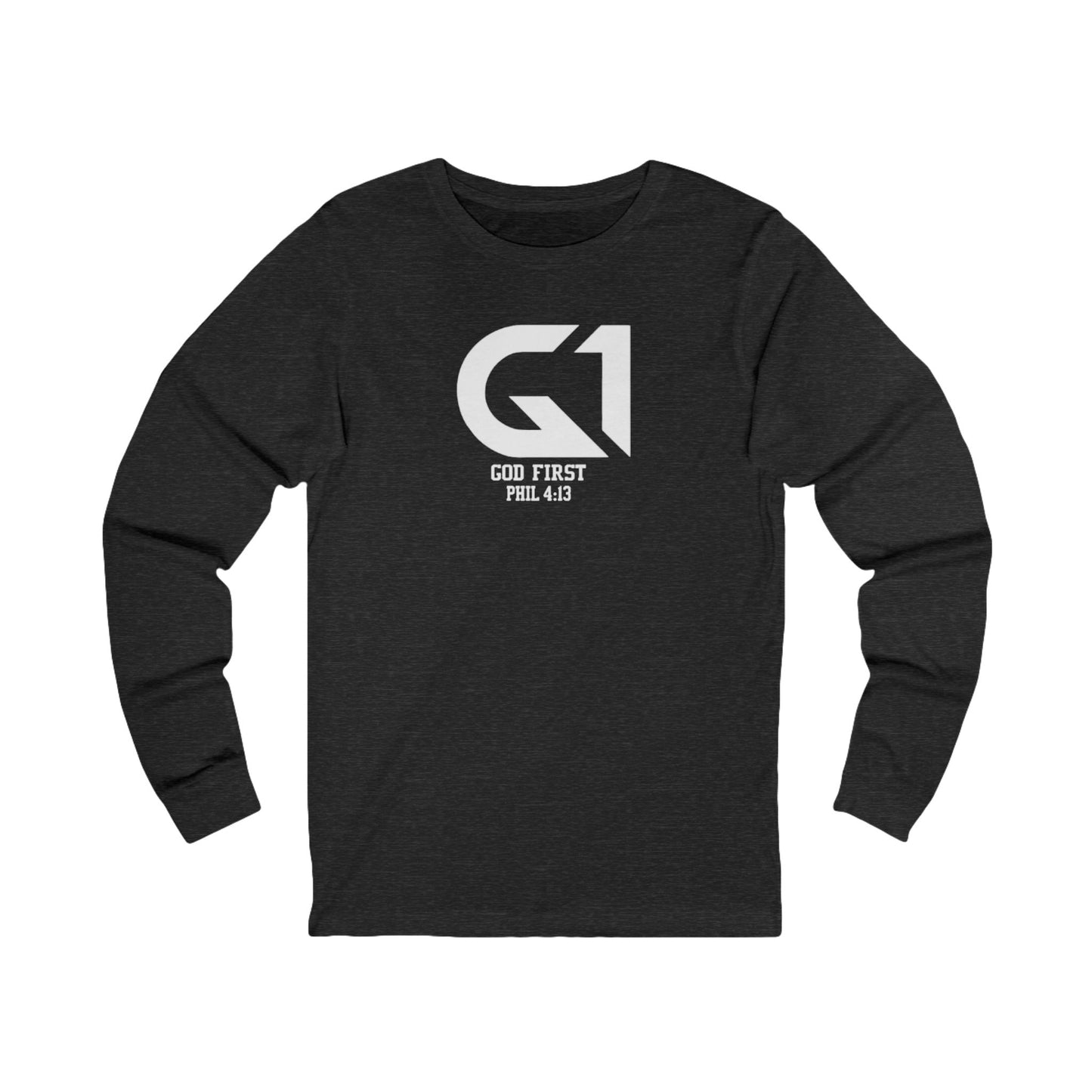 God First Long Sleeve Tee — G1 Logo (Philippians 4:13)