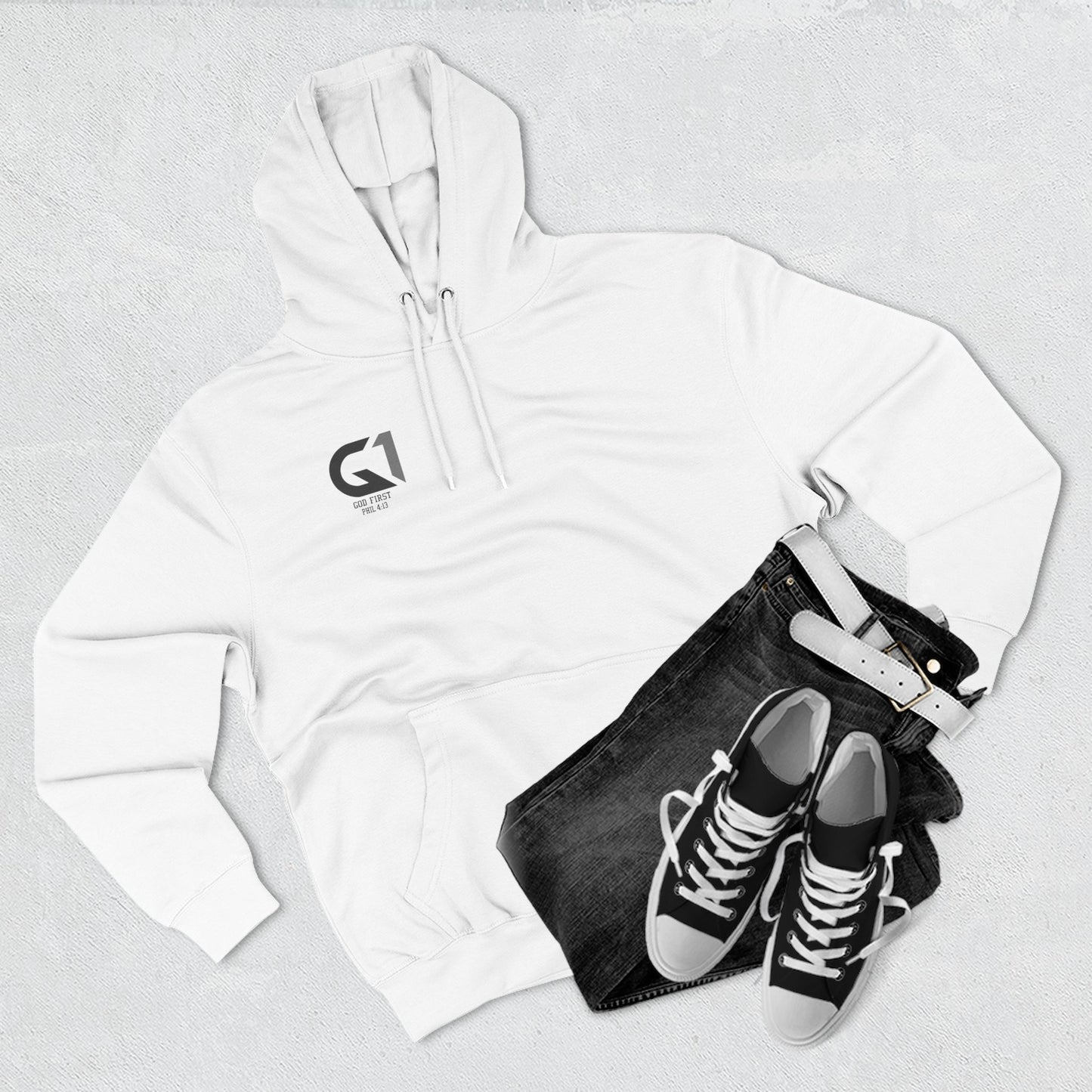 Inspiring Three Panel Fleece Hoodie, Motivational Sweatshirt, Faith-Based Apparel, Casual Christian Wear, Gift for Him/Her