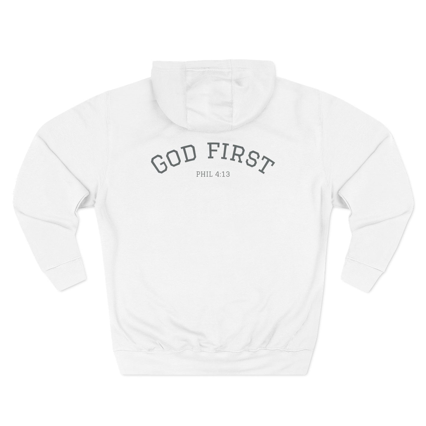 Inspirational Three-Panel Fleece Hoodie, Motivational Sweatshirt, Faith-Based Apparel, Casual Christian Wear, Gift for Him/Her