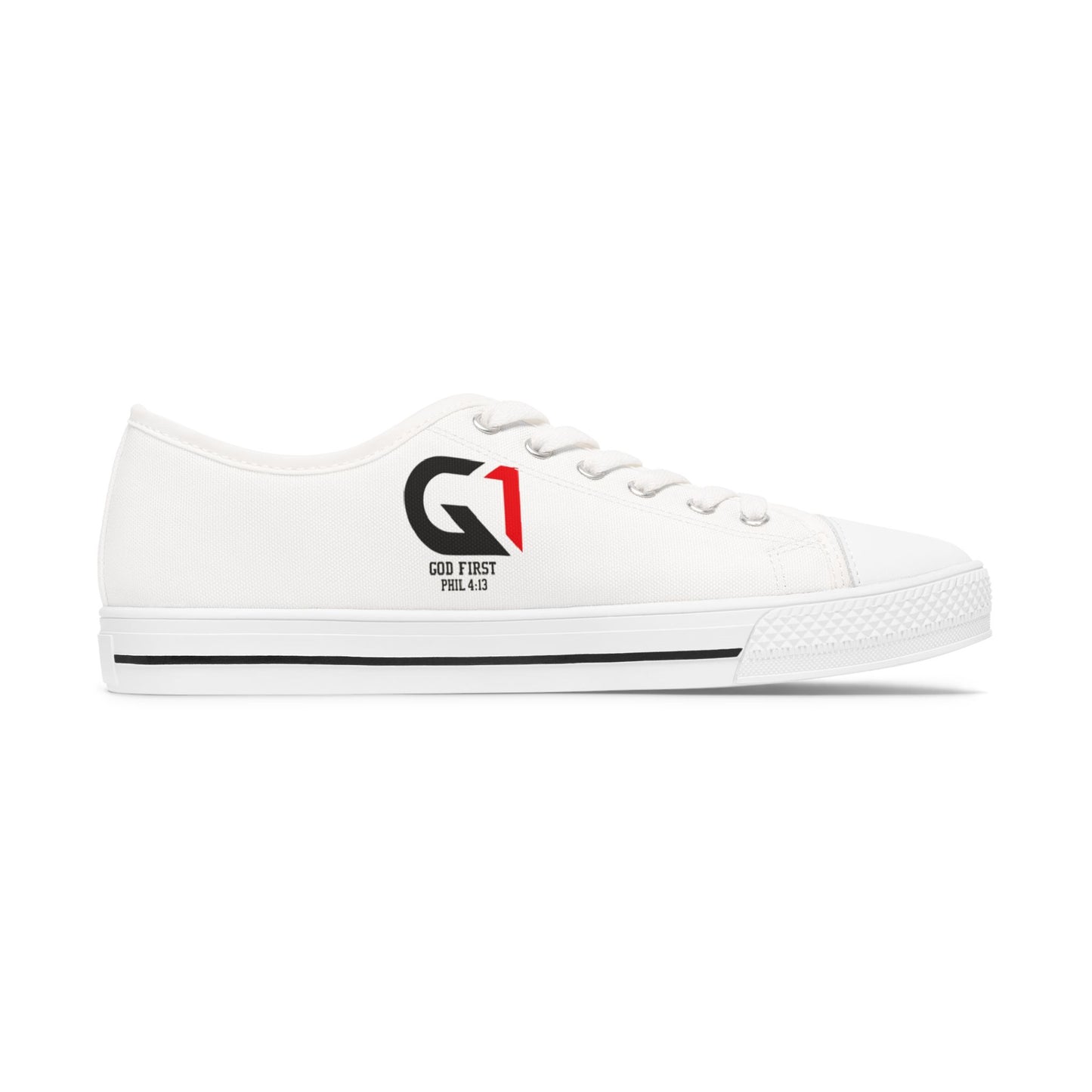 Stylish Women's Low Top Sneakers - God First Inspired Casual Shoes, Trendy Everyday Footwear, Perfect for Daily Wear, Gifts, and Events