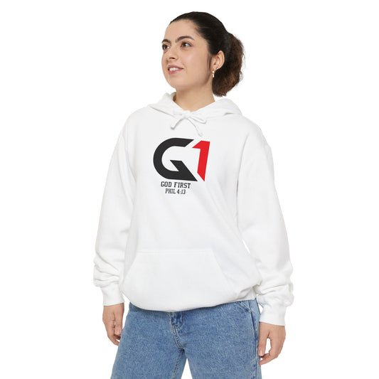 Inspirational God First Hoodie, Unisex Spiritual Sweatshirt for Faith Lovers, Gift for Youth Group Events, Casual Church