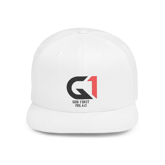God First Flat Bill Snapback Cap - Stylish and Inspirational Headwear