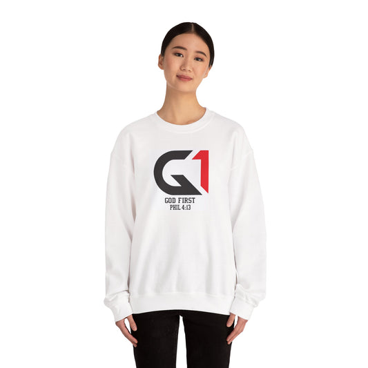 Faithful Crewneck Sweatshirt for Everyday Comfort, Motivational Gift, Casual Wear, Christian Apparel, God First