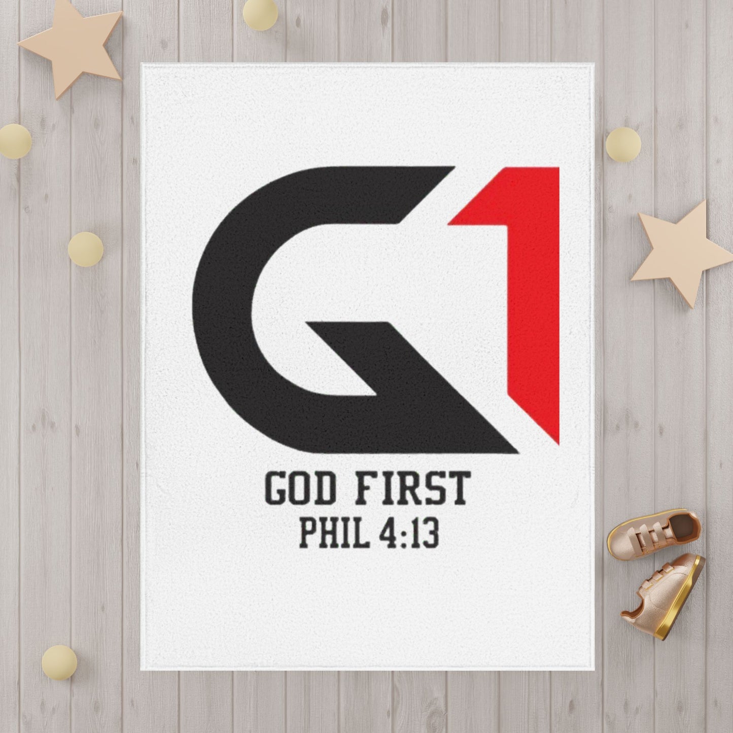 Inspirational Toddler Blanket, Personalized Baby Blanket, Nursery Decor, Gift for Kids, Faith-Themed Lovey