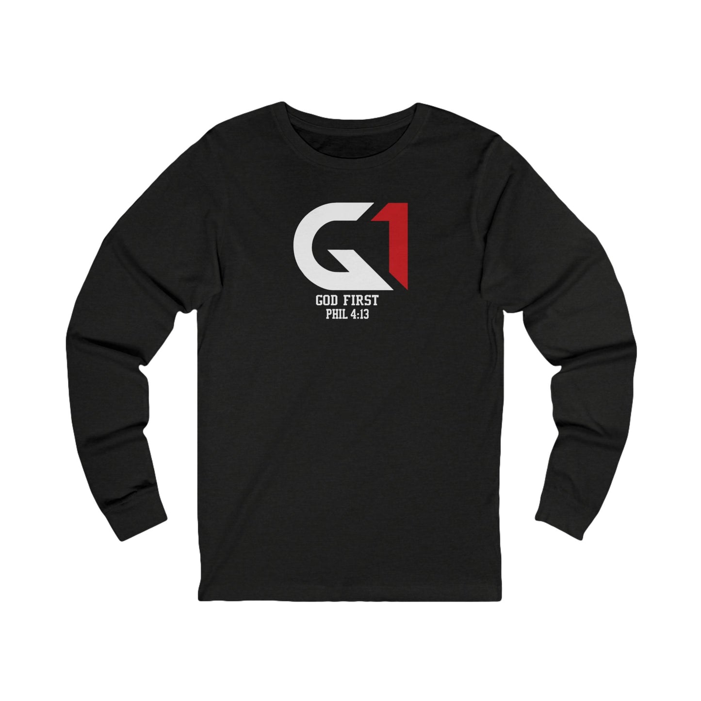 God First Long Sleeve Tee — G1 Logo (Philippians 4:13)