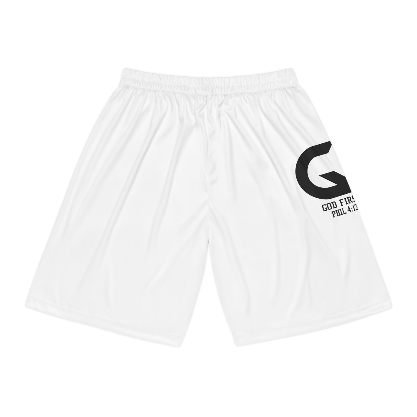 Inspirational Basketball Shorts - God First - Athletic Sportswear
