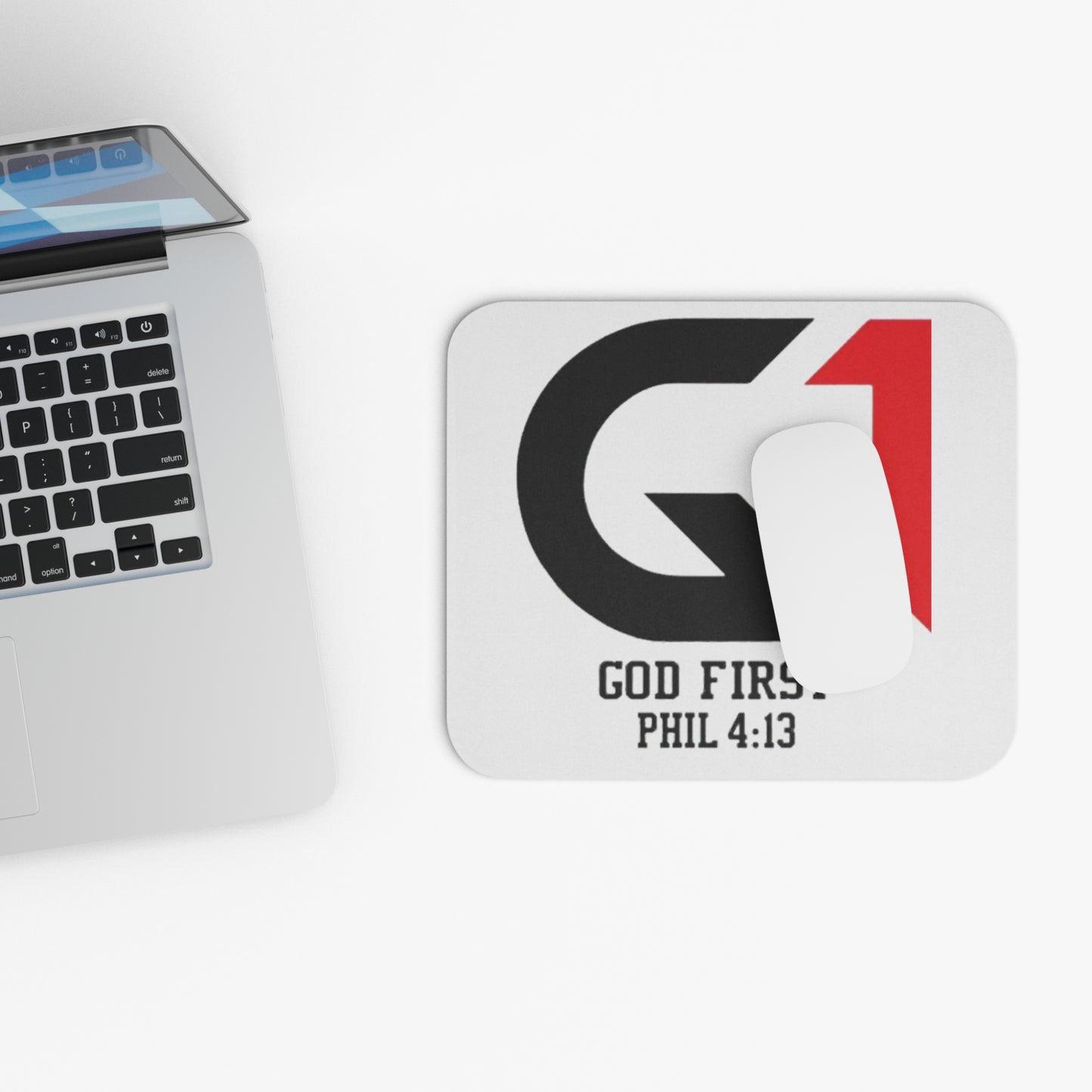 Inspirational Mouse Pad, God First Desk Accessory, Christian Gifts, Office Decor, Computer Accessories, Faith-Based Decor