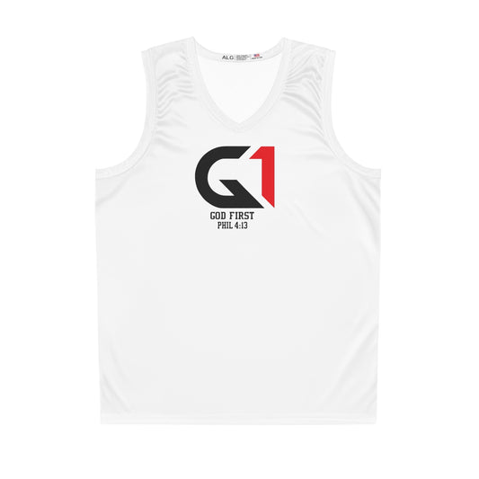 Inspirational Basketball Jersey - 'God First Phil 4:13' Sportswear