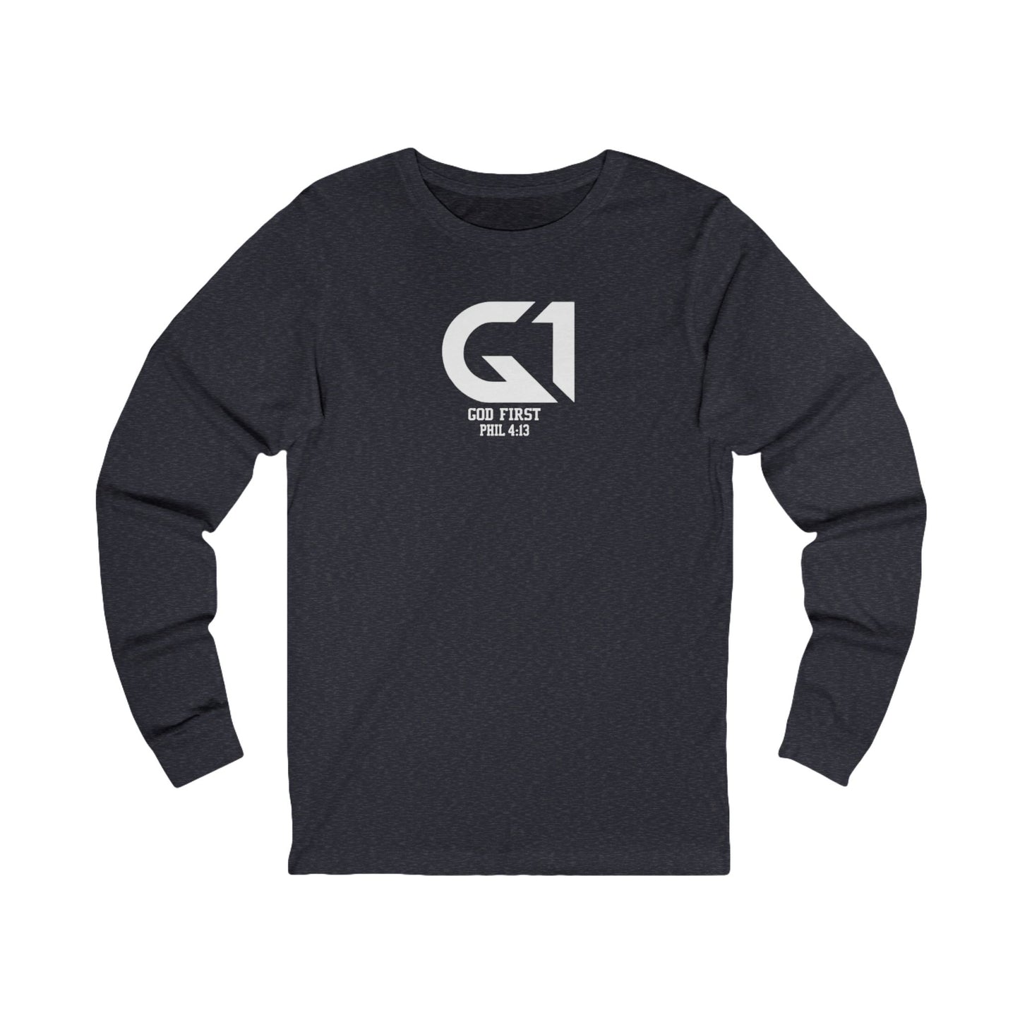 God First Long Sleeve Tee — G1 Logo (Philippians 4:13)