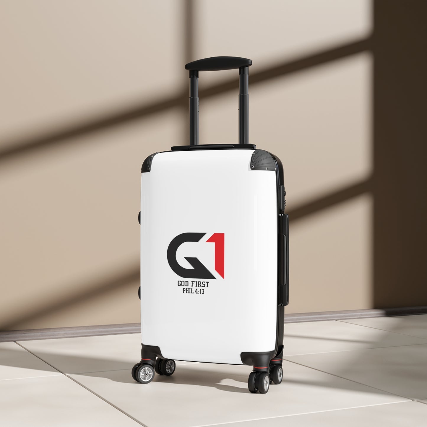Inspirational Travel Suitcase - God First Design